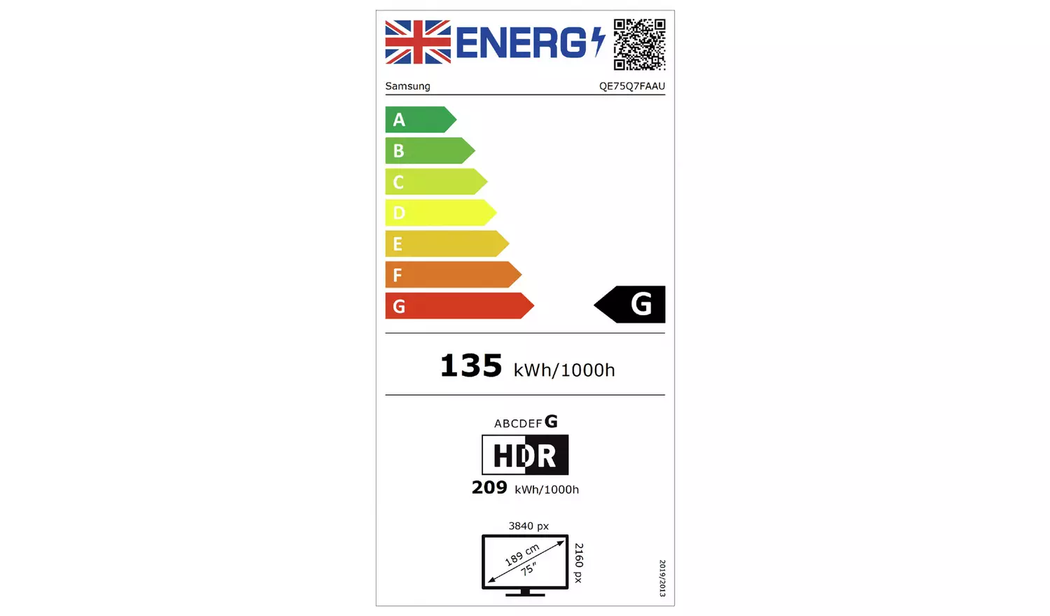 Samsung 75 Inch QE75Q7FAAUXXU Smart 4K UHD HDR QLED TV - Image 6